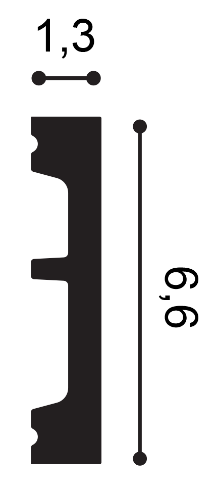 DX157-2300-RAL9003 Square ORAC Profil